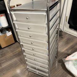Clear 10 Drawer Rolling Cart by Simply Tidy