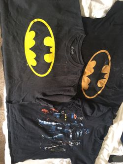 Batman T-shirt’s -lot Of 3 -Preowned-men’s L And XL