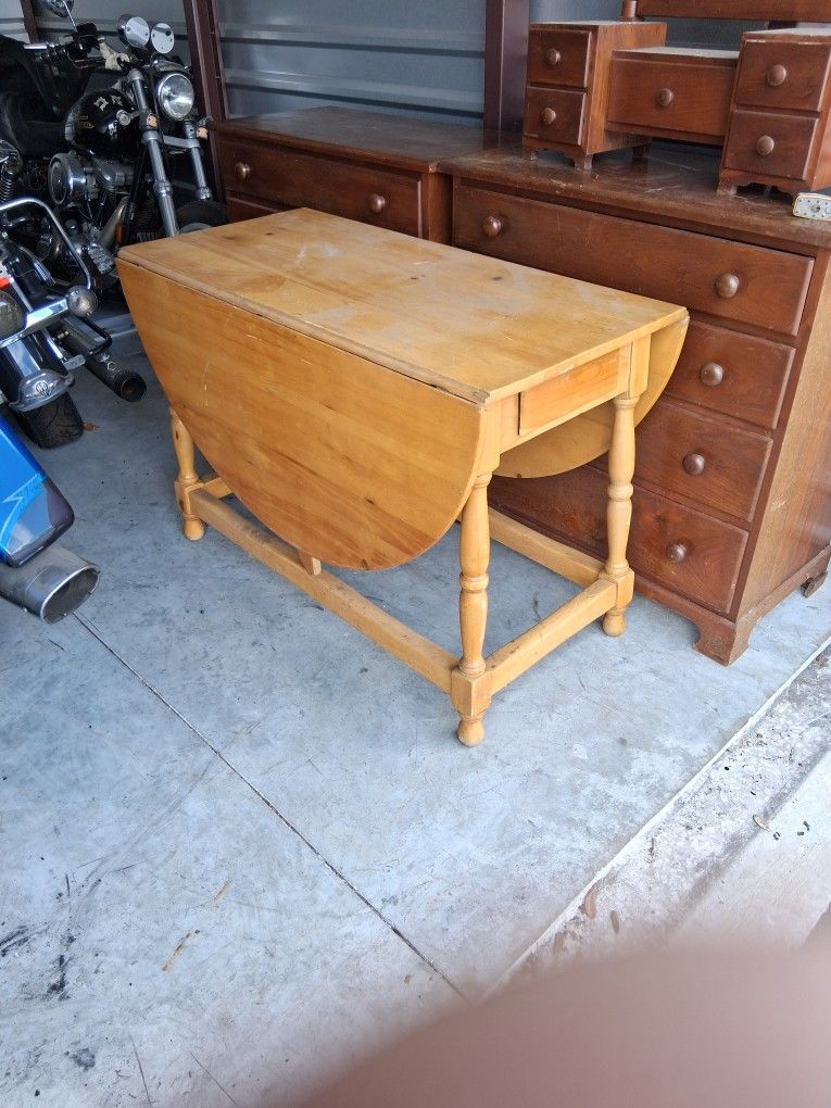 Fold Down Table With Drawer