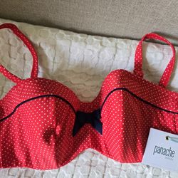 Panache Bikini Top Red, Blue And White