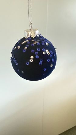 Blue Christmas ornaments-24