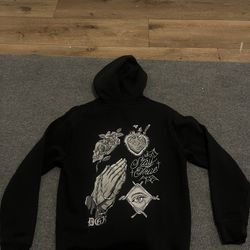 Black DGK Hoodie with Graphic Design size Medium-True to size