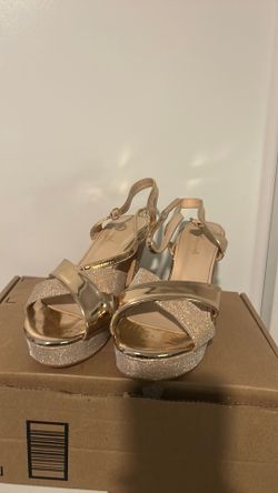 Rose gold high heels