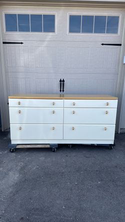 White Dresser – 6 Drawer – Solid & Spacious $150 OBO
