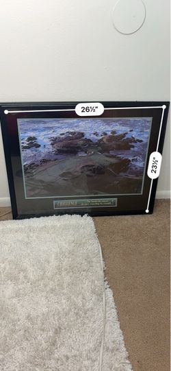 Challenge Motivational Framed Golf Course Print