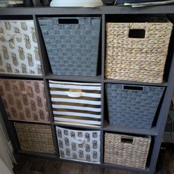 Cube Shelf + 9 Bins – Great Condition!