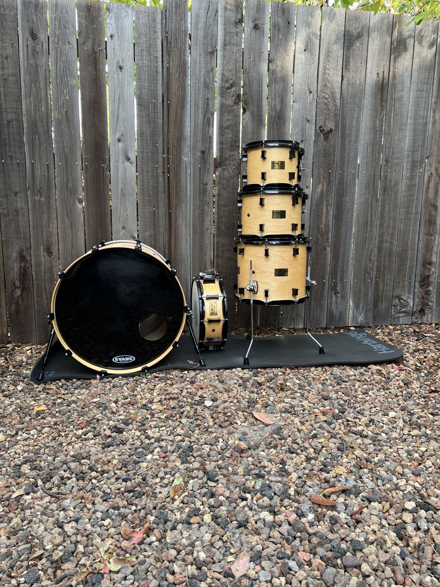 Pork Pie Custom Kit Natural Satin Finish w/ Black Hardware