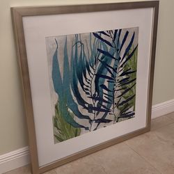 Large, 41 x 41 inch print in beautiful silver frame.
