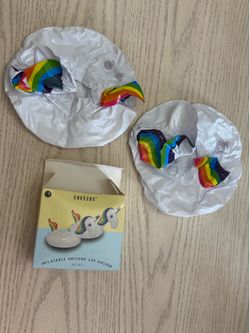 Cup Holder Set of 2, Inflatable Unicorn Pool Drink Holder by Cheezos
