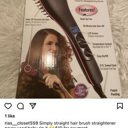 Hair straightener brush