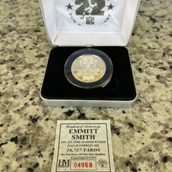 Emmitt Smith Record Breaking Coin 