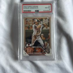 Gunnar Henderson Topps Chrome Rookie PSA 8