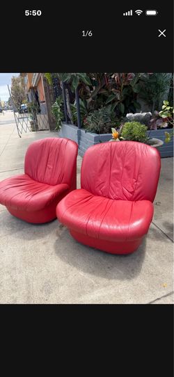 Vintage swivel slides, leather awesome Club Chair Chairs
