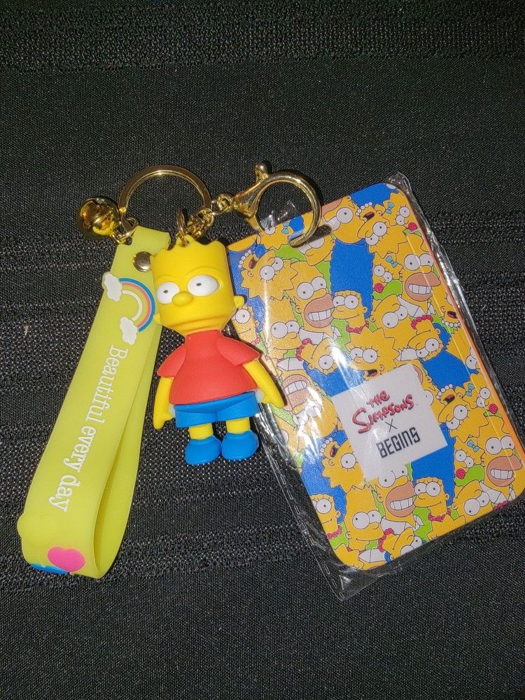The Simpson's Bart Keychain Brand New 