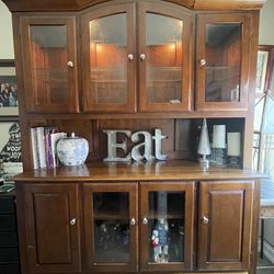 Wood Buffet And Display Case 