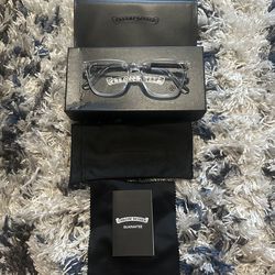 Clear Chrome Hearts Glasses W Silver Accents