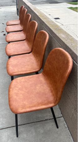 mid-century modern upholstered dining side chairs set the 6