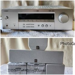 Yamaha NX-C270 &(4) NX-E270  Center & Satellite Surround Sound Speakers  & Yamaha HTR-5930  Receiver 