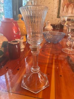 Clear Crystal Glass Candleholder