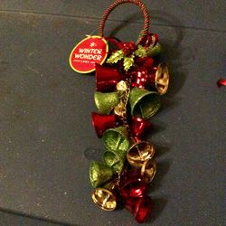 New with Tag Metal Bell Cluster Door Knob Hanger by Winter Wonder Lane