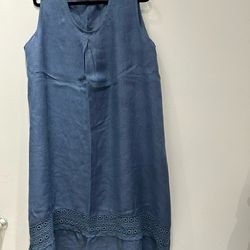 Blue Linen Dress