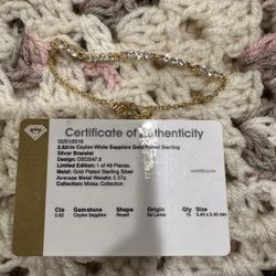 Gold Plated Sterling Silver Bracelet 