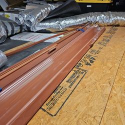  36 x 80 Inch Plaza Pecan Vinyl Interior Folding Accordion Door 