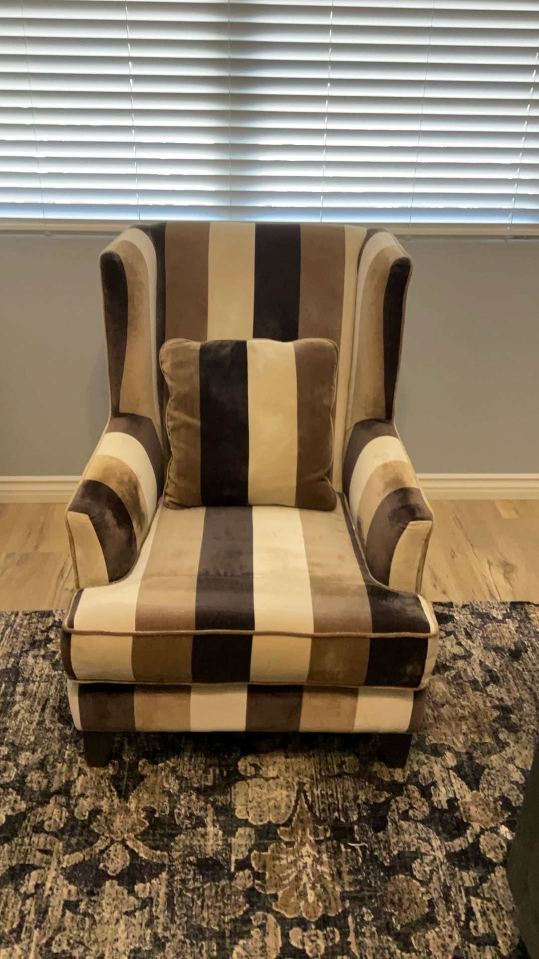 Free Velvet Wing Back Chair