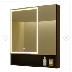 84X32 Led Mirror for Bathroom, Front and Backlit, CRI 90+, 3-Color, Dimmable Lig