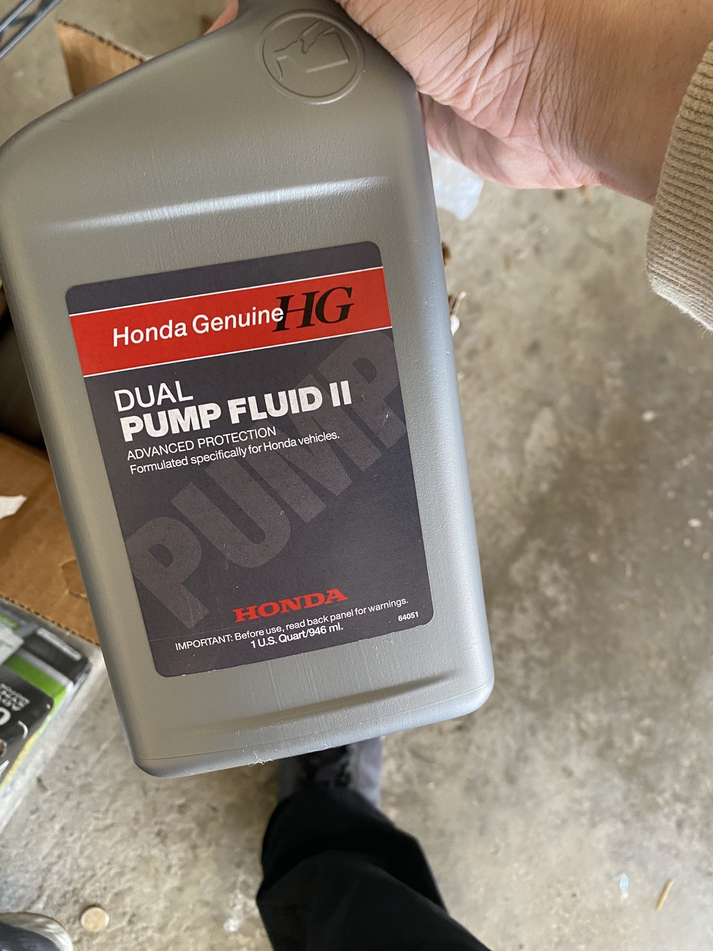 Honda Genuine Dual Pump Fluid II – 1 Quart (3 Bottles)