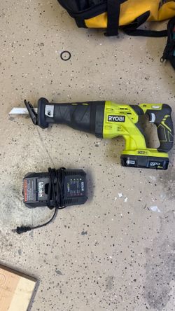Ryobi sawzall with battery and charger