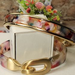 #2209, CLOISONNE BANGLES, VINTAGE SET, DEMI PARURE.
