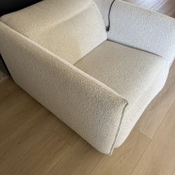 Crate & Barrel Boucle Reclining Chair
