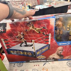 WWF Super Star Ring The Rock And John Cena