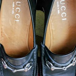 GUCCI - Horse-bit Lug Sole Loafers Black Iconic Style 10.5US