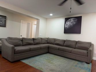 Olive gray sectional- free delivery