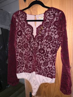 Gianni bini maroon body suite