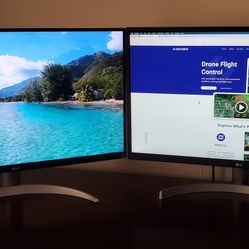 Two LG monitors 27 inch 4K IPS