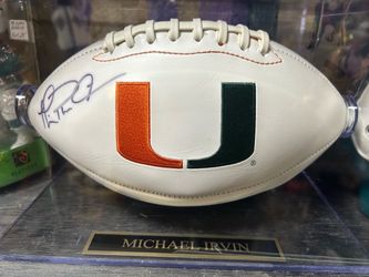Michael Irvin signed football with a Certificate of Authenticity