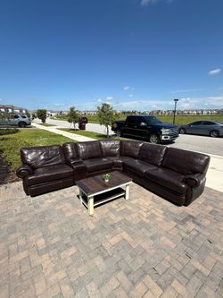 Leather Sectional. Delivery is available