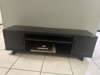 Black TV stand
