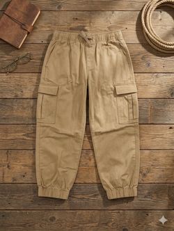 Men's Cargo Jogger Pants in Khaki
