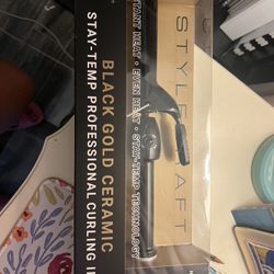 Stylecraft black Gold Ceramic Professional curling iron (1 In)