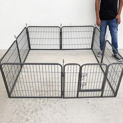 (Brand New) $85 Pet 8-Panel Playpen, Each Panel (24” Tall X 32” Wide) Heavy Duty Dog Exercise Fence Gate Crate Kennel