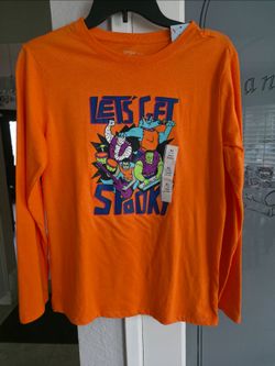 Cat & Jack Kids Halloween Let's Get Spooky Long Sleeve Shirt XL