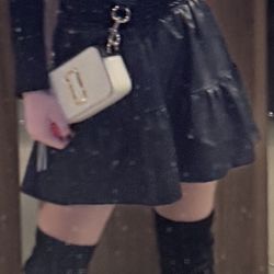 Leather black Skirt