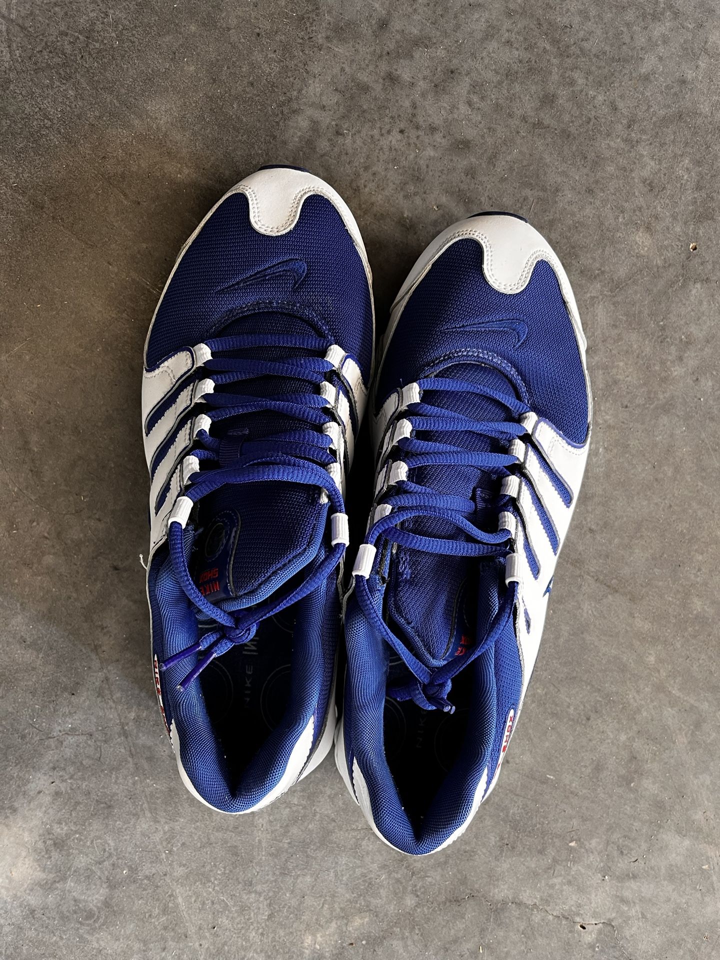 RARE white/Royal Blue Nike Shox NZ