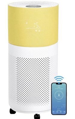 Brand New CleanForce Rainbow H13 True HEPA Air Purifier for Home Large Room, Bedroom, up to 2550sqft, Smart App-Control air Quality Monitor, Filters d