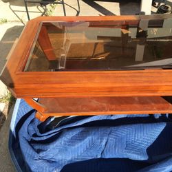 Wooden Coffe Table With Glass Great Condition