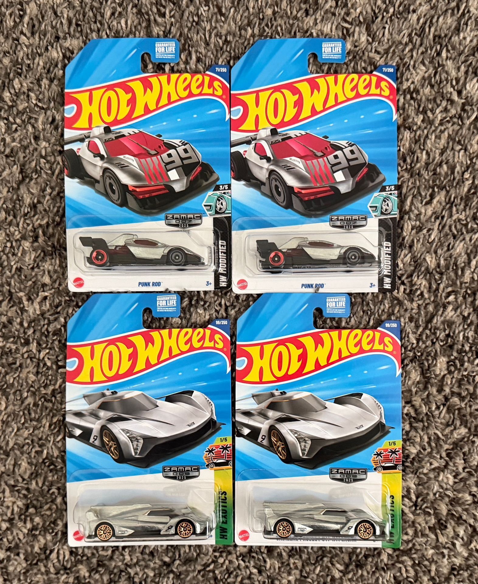 Hot Wheels Set Of 4 ZAMAC cars